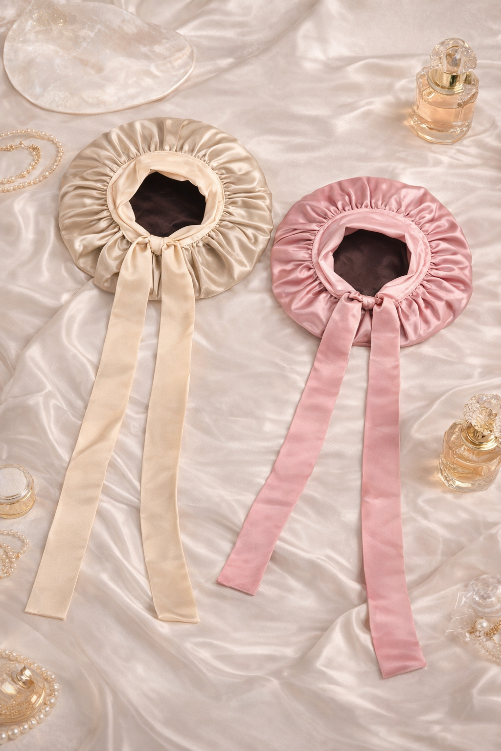 BONNET EN SATIN